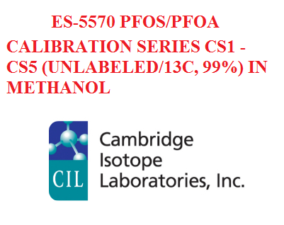 Dung dịch chuẩn Dung dịch chuẩn ES-5570, PFOS/PFOA CALIBRATION SERIES CS1 - CS5 (UNLABELED/13C, 99%) IN METHANOL, Hãng CIL, USA